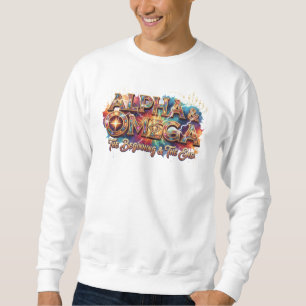 Alpha & Omega – Christliche Typografie-Kunst-T-Shi Sweatshirt