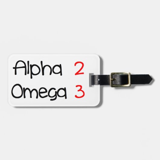 Alpha-Omega Gepäckanhänger (Vorderseite horizontal)