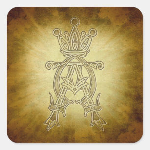 Alpha Omega King of Kings Design Quadratischer Aufkleber