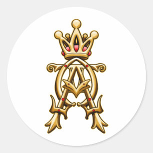 Alpha Omega King of Kings Design Runder Aufkleber
