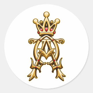 Alpha Omega King of Kings Design Runder Aufkleber