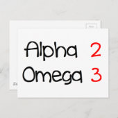 Alpha-Omega Postkarte (Vorne/Hinten)