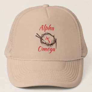 Alpha Omega Spiritueller Glaube Eternale Elegance Truckerkappe