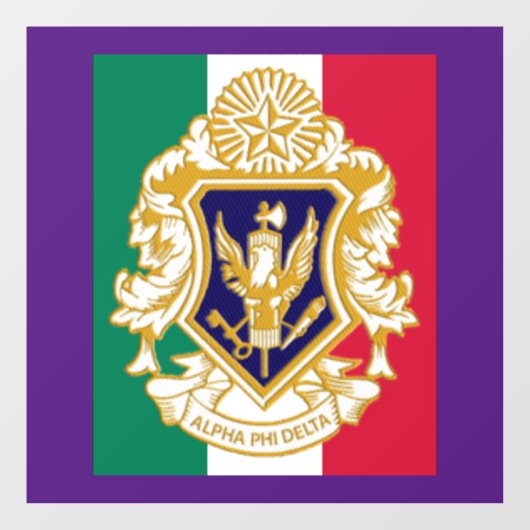 Alpha Phi Delta 8" x 8" Fensterheber Fensteraufkleber (Blatt)