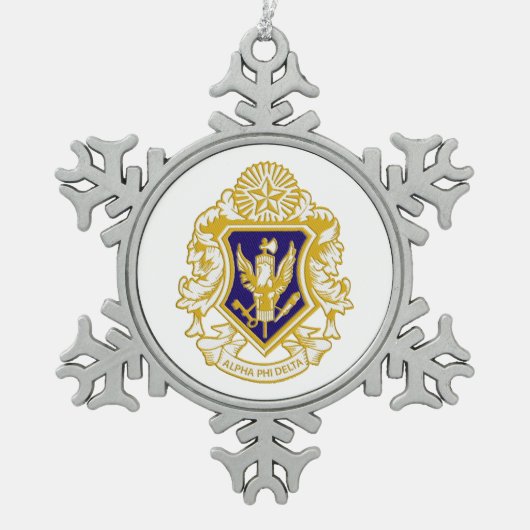 Alpha Phi Delta Snowflake Ornament (Vorderseite)