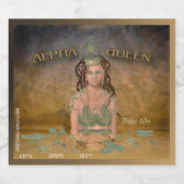 Alpha Queen (Name und Stil) Bierflaschenetikett (Einzelnes Label)