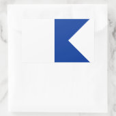 Alpha Rechteckiger Aufkleber (Tasche)