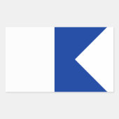 Alpha Rechteckiger Aufkleber (Vorderseite)