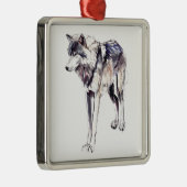 Alpha Silbernes Ornament (Rechts)