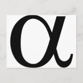 Alpha-Symbol Postkarte (Vorderseite)