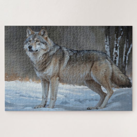 Alpha Timber Wolf Art Puzzle (Horizontal)