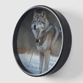 Alpha Timber Wolf Art Uhr (Winkel)