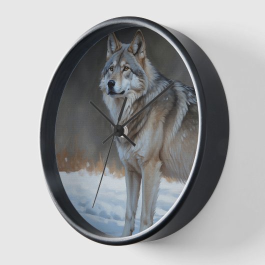 Alpha Timber Wolf Art Uhr (Winkel)