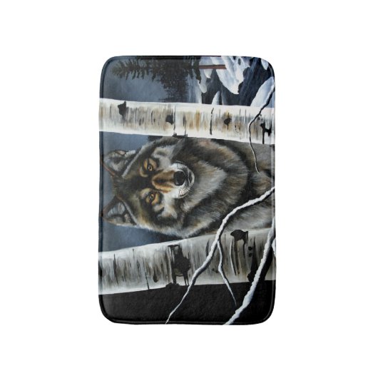 Alpha Timber Wolf Poplar tree Badematte (Vorderseite Vertikal)