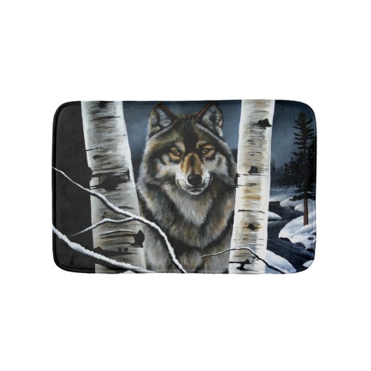 Alpha Timber Wolf Poplar tree Badematte (Vorderseite)