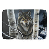 Alpha Timber Wolf Poplar Trees Badematte (Vorderseite)