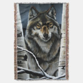 Alpha Timber Wolf Poplar Trees Decke (Vorderseite Vertikal)