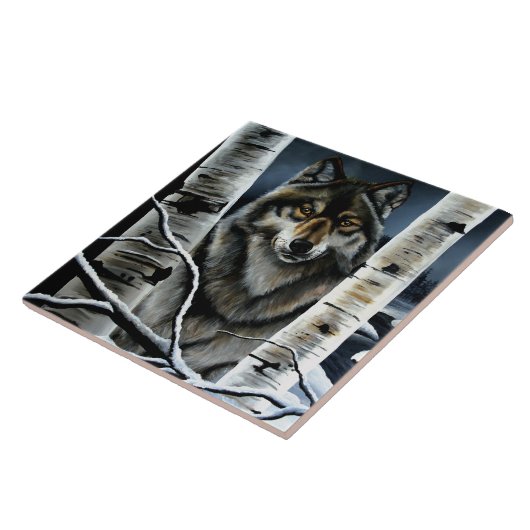 Alpha Timber Wolf Poplar Trees Fliese (Seite)