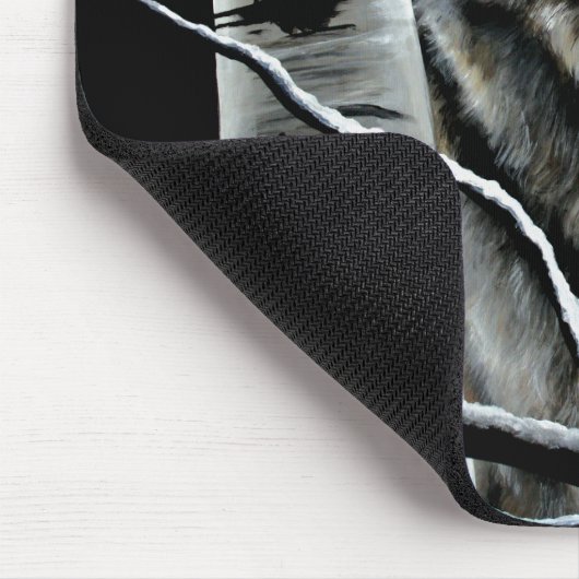 Alpha Timber Wolf Poplar Trees Mousepad (Ecke)