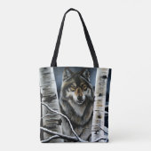 Alpha Timber Wolf Poplar Trees Tasche (Rückseite)