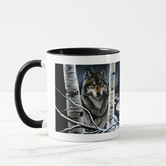 Alpha Timber Wolf Poplar Trees Tasse (Links)