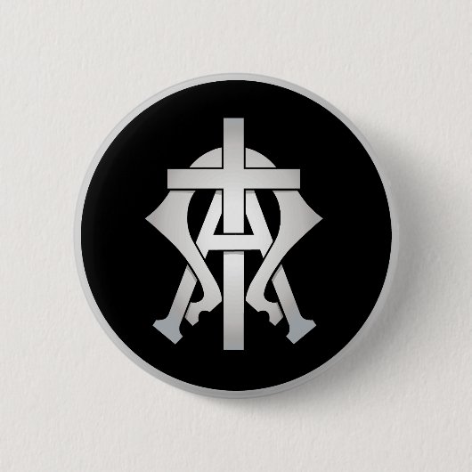 Alpha und Omega Button (Vorderseite)