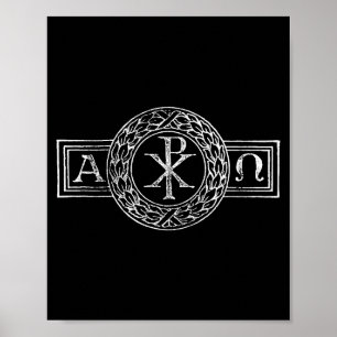 Alpha und Omega Chi und Rho Xp Jesus Christus Chri Poster