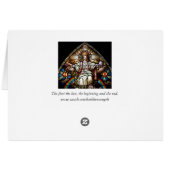 Alpha- und Omega-Hartglaskarte (Rückseite Horizontal)