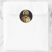 Alpha und Omega Jesus Runder Aufkleber (Tasche)