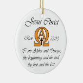 Alpha und Omega Keramik Ornament (Rechts)