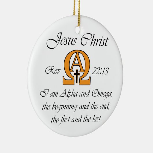 Alpha und Omega Keramik Ornament (Rechts)