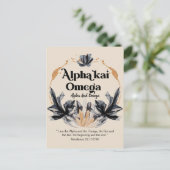 Alpha und Omega | Namen der Gottesbibel Postkarte (Stehend Vorderseite)