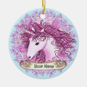 Alpha Unicorn Keramik Ornament