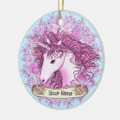 Alpha Unicorn Keramik Ornament (Links)