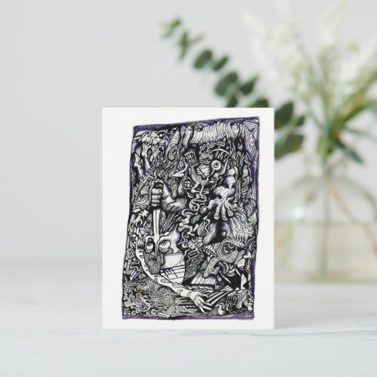 Alpha Warrior von Brian Benson Flat Card (Stehend Vorderseite)