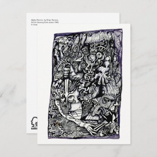 Alpha Warrior von Brian Benson Flat Card (Vorne/Hinten)