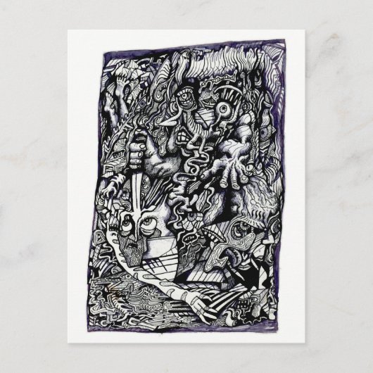 Alpha Warrior, von Brian Benson Postkarte (Vorderseite)