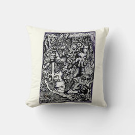 Alpha Warrior, von Brian Benson, Tinte zeichnend Kissen