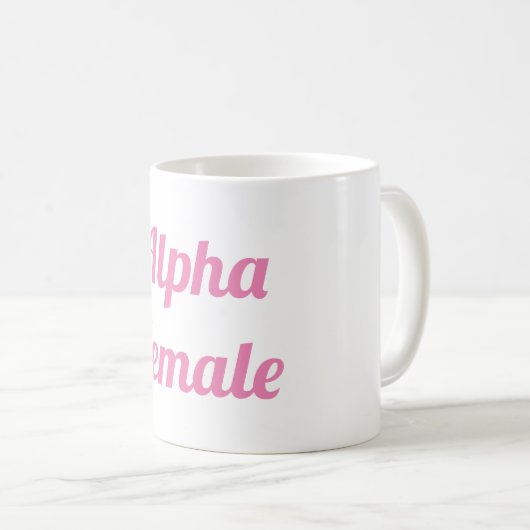 Alpha-Weibliche Tasse (VorderseiteRechts)