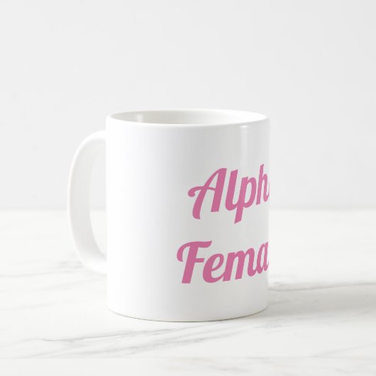 Alpha-Weibliche Tasse (Vorderseite Links)