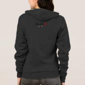Alpha weiblicher Symbol-ZipHoodie Hoodie (Rückseite)