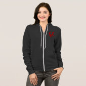 Alpha weiblicher Symbol-ZipHoodie Hoodie (Vorne ganz)