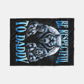 Alpha Wolf Be Respectful To Daddy Funny Meme Cring Fleecedecke (Vorderseite (Horizontal))