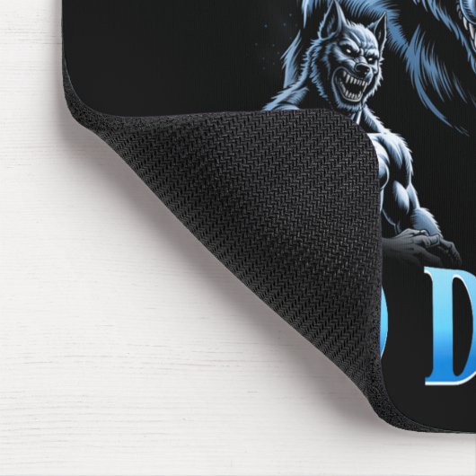 Alpha Wolf Be Respectful To Daddy Funny Meme Cring Mousepad (Ecke)
