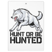 Alpha Wolf: Jagd oder Jagd Klemmbrett (Rückseite)