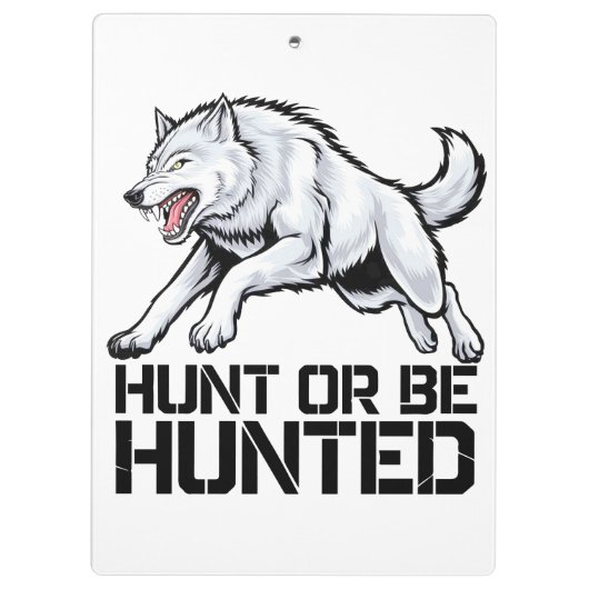 Alpha Wolf: Jagd oder Jagd Klemmbrett (Rückseite)