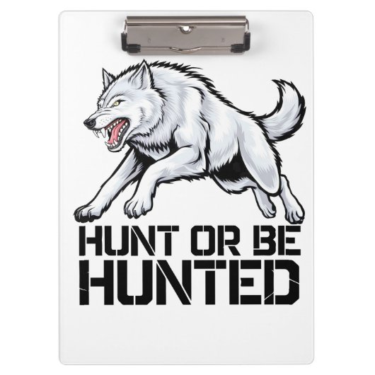 Alpha Wolf: Jagd oder Jagd Klemmbrett (Vorderseite)