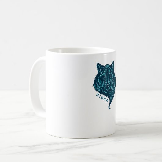 Alpha Wolf Kaffeetasse (Vorderseite Links)