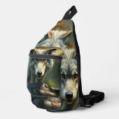 „Alpha-Wolf – König der Wildnis“ Crossbody Bag (Rechte Ecke)