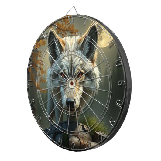 „Alpha-Wolf – König der Wildnis“ Dartscheibe (Vorderseite rechts)